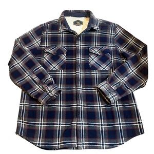 Freedom Foundry Sherpa Lined Plaid Shirt Jacket Men’s XL